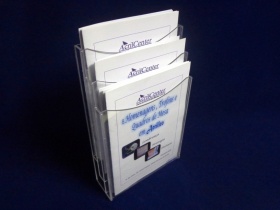 Porta Folder 3-A4 Ret. Parede 